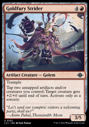 (152) Magic The Gathering The Lost Caverns of Ixalan Single: Goldfury Strider Holo Uncommon