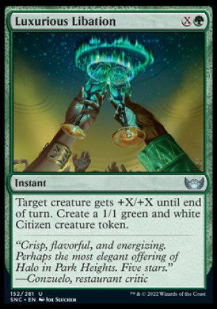(152) Magic The Gathering Streets of New Capenna Single: Luxurious Libation Holo Uncommon