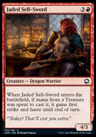(152) Magic The Gathering Adventures in the Forgotten Realms Single: Jaded Sell-Sword  Common