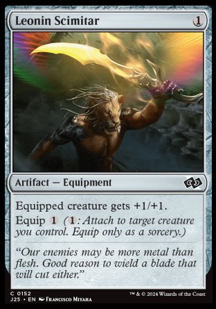 (152) Magic The Gathering Foundations Jumpstart Single: Leonin Scimitar  Common