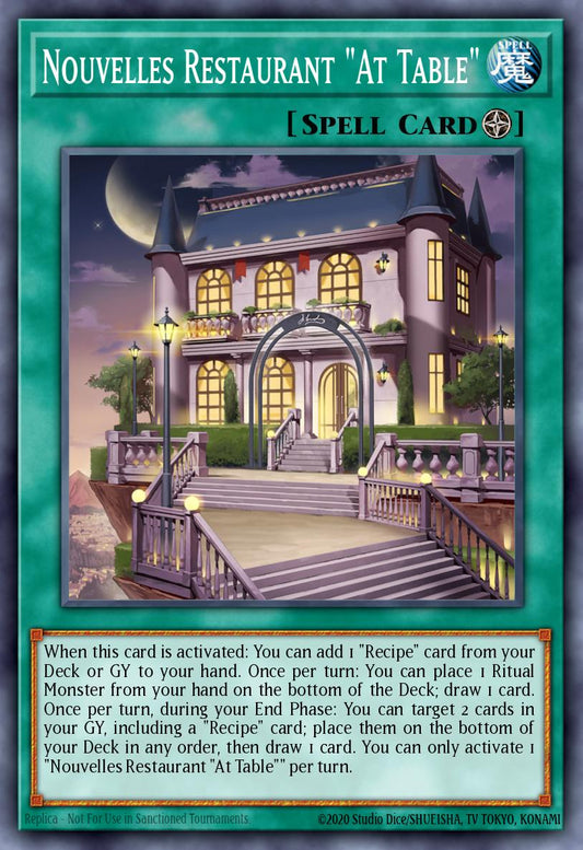 (035) YuGiOh TCG WISU: Wild Survivors Single: Nouvelles Restaurant At Table (V.2 - Collectors Rare)  Collectors Rare