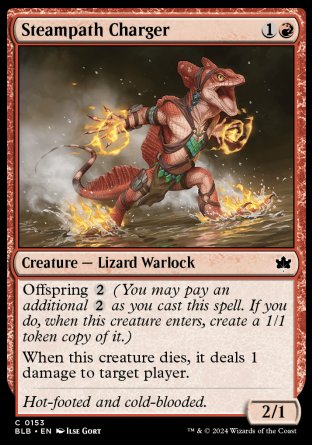 (153) Magic The Gathering Bloomburrow Single: Steampath Charger Holo Common