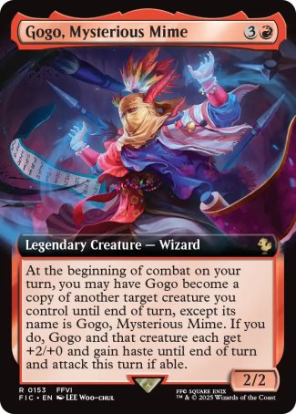 (153) Magic The Gathering Commander: Magic: The Gathering - FINAL FANTASY: Extras Single: Gogo, Mysterious Mime Holo Rare