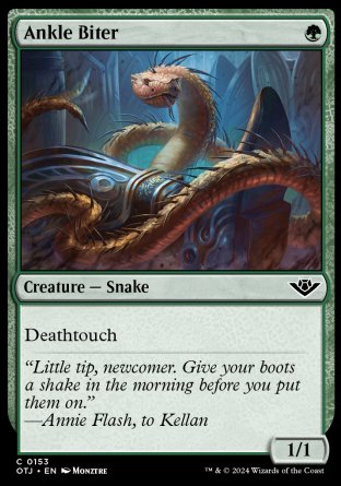 (153) Magic The Gathering Outlaws of Thunder Junction Single: Ankle Biter  Common