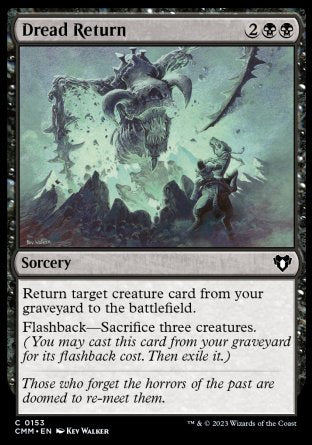 (153) Magic The Gathering Commander Masters Single: Dread Return  Common