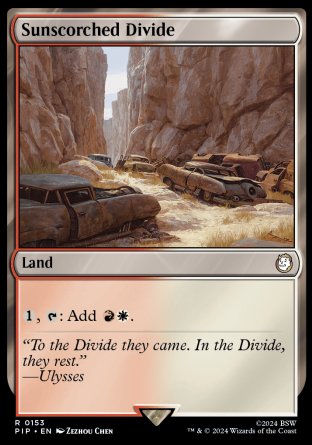 (153) Magic The Gathering Universes Beyond: Fallout Single: Sunscorched Divide  Holo Rare