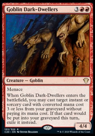 (153/322) Magic The Gathering Commander: Ikoria Single: Goblin Dark-Dwellers  Rare