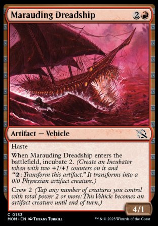 (153) Magic The Gathering March of the Machine Single: Marauding Dreadship  Common