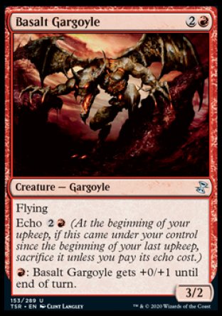 (153/289) Magic The Gathering Time Spiral Remastered Single: Basalt Gargoyle  Uncommon
