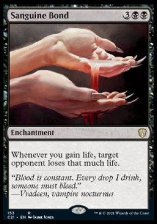 (153) Magic The Gathering Commander: Strixhaven Single: Sanguine Bond  Rare