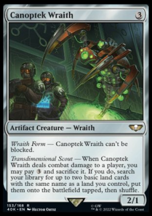 (153) Magic The Gathering Universes Beyond: Warhammer 40000 Single: Canoptek Wraith  Rare