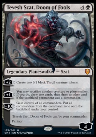 (153/361) Magic The Gathering Commander Legends Single: Tevesh Szat, Doom of Fools  Mythic