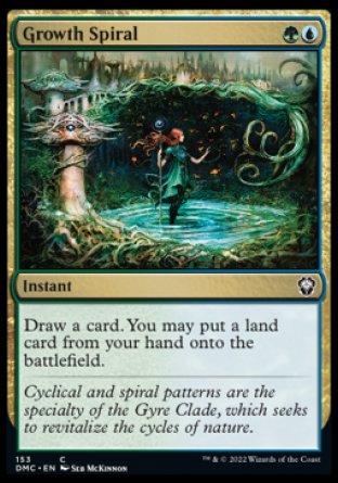 (153) Magic The Gathering Commander: Dominaria United Single: Growth Spiral  Common