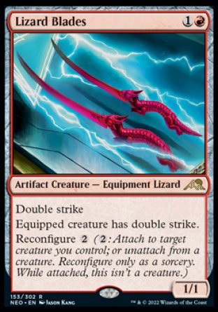 (153) Magic The Gathering Kamigawa: Neon Dynasty Single: Lizard Blades  Rare
