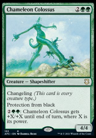 (153) Magic The Gathering Commander: Adventures in the Forgotten Realms Single: Chameleon Colossus  Rare