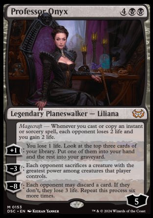 (153) Magic The Gathering Commander: Duskmourn: House of Horror Single: Professor Onyx  Mythic