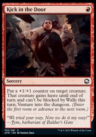 (153) Magic The Gathering Adventures in the Forgotten Realms Single: Kick in the Door  Common