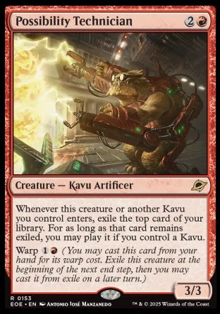 (153) Magic The Gathering Edge of Eternities: Promos Single: Possibility Technician (V.1) Holo Rare