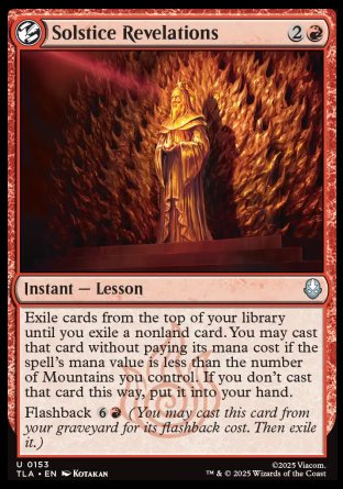 (153) Magic The Gathering Magic: The Gathering | Avatar: The Last Airbender Single: Solstice Revelations  Uncommon