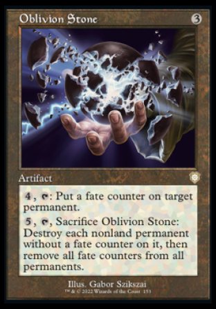(153) Magic The Gathering Commander: The Brothers' War Single: Oblivion Stone  Rare