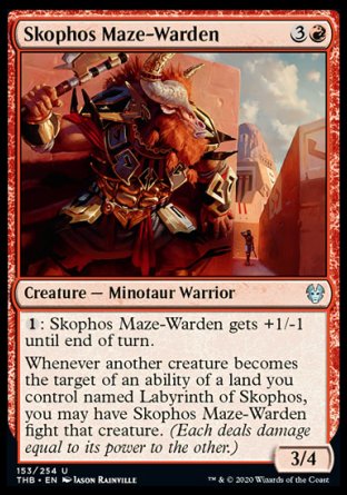 (153/254) Magic The Gathering Theros Beyond Death Single: Skophos Maze-Warden Holo Uncommon