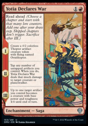 (153) Magic The Gathering Dominaria United Single: Yotia Declares War Holo Uncommon