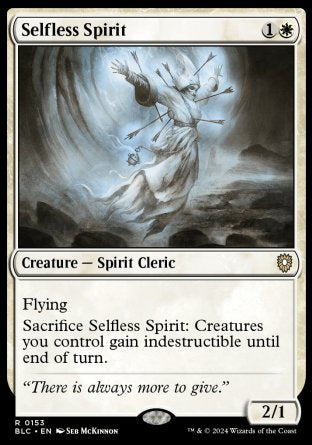 (153) Magic The Gathering Commander: Bloomburrow Single: Selfless Spirit  Rare