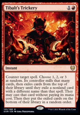 (153) Magic The Gathering Kaldheim: Promos Single: Tibalt's Trickery (V.2)  Rare