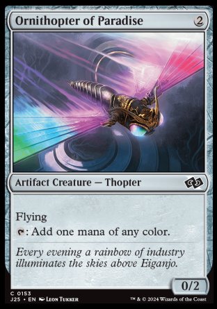 (153) Magic The Gathering Foundations Jumpstart Single: Ornithopter of Paradise  Common