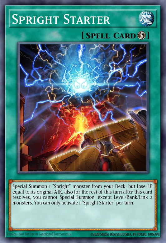 (104) YuGiOh TCG BLTR: Battles of Legend: Terminal Revenge Single: Spright Starter  Secret Rare