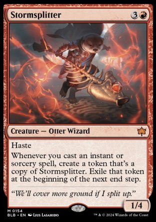 (154) Magic The Gathering Bloomburrow Single: Stormsplitter Holo Mythic