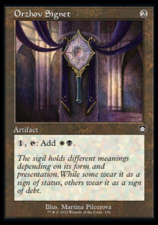 (154) Magic The Gathering Commander: The Brothers' War Single: Orzhov Signet  Common