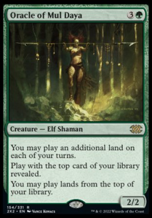 (154) Magic The Gathering Double Masters 2022 Single: Oracle of Mul Daya Holo Rare