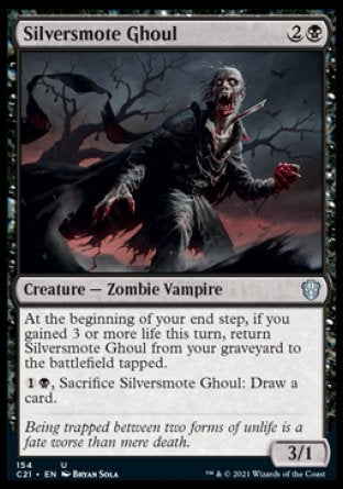 (154) Magic The Gathering Commander: Strixhaven Single: Silversmote Ghoul  Uncommon