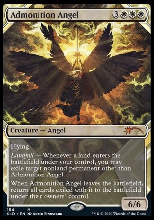 (154) Magic The Gathering Secret Lair Drop Series Single: Admonition Angel Holo Mythic