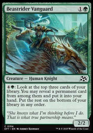 (154) Magic The Gathering Aetherdrift Single: Beastrider Vanguard  Common