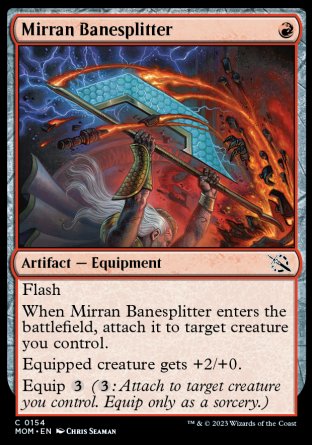 (154) Magic The Gathering March of the Machine Single: Mirran Banesplitter Holo Common