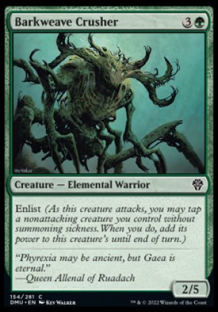 (154) Magic The Gathering Dominaria United Single: Barkweave Crusher  Common