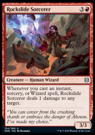 (154/280) Magic The Gathering Zendikar Rising Single: Rockslide Sorcerer  Uncommon