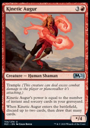 (154) Magic The Gathering Core 2021 Single: Kinetic Augur  Uncommon