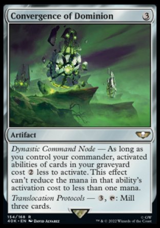 (154) Magic The Gathering Universes Beyond: Warhammer 40000 Single: Convergence of Dominion  Rare