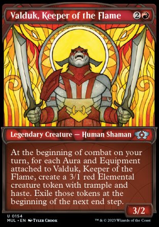 (154) Magic The Gathering Multiverse Legends Single: Valduk, Keeper of the Flame (V.3) Holo Uncommon