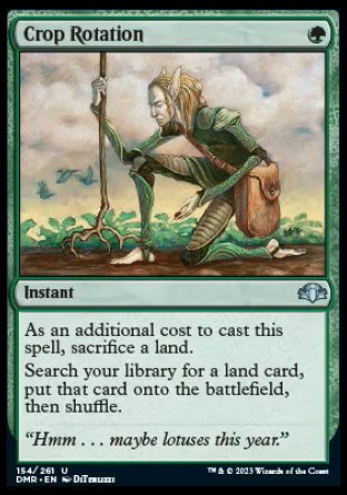 (154) Magic The Gathering Dominaria Remastered Single: Crop Rotation  Uncommon
