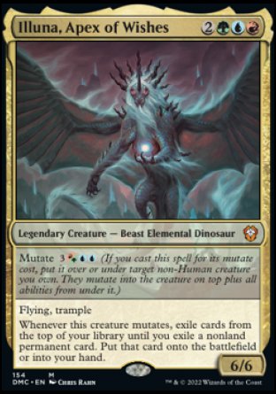(154) Magic The Gathering Commander: Dominaria United Single: Illuna, Apex of Wishes  Mythic