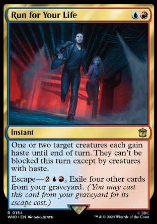 (154) Magic The Gathering Universes Beyond: Doctor Who Single: Run for Your Life  Rare