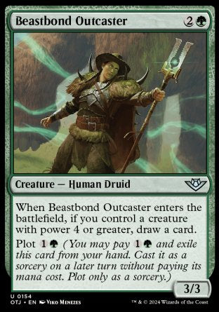 (154) Magic The Gathering Outlaws of Thunder Junction Single: Beastbond Outcaster  Uncommon