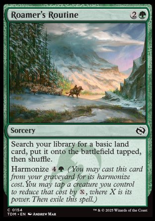 (154) Magic The Gathering Tarkir: Dragonstorm Single: Roamer's Routine Holo Common