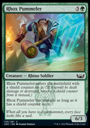 (155) Magic The Gathering Streets of New Capenna Single: Rhox Pummeler  Common