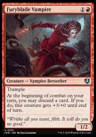 (155) Magic The Gathering Innistrad Remastered Single: Furyblade Vampire  Uncommon