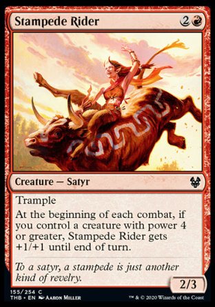(155/254) Magic The Gathering Theros Beyond Death Single: Stampede Rider  Common